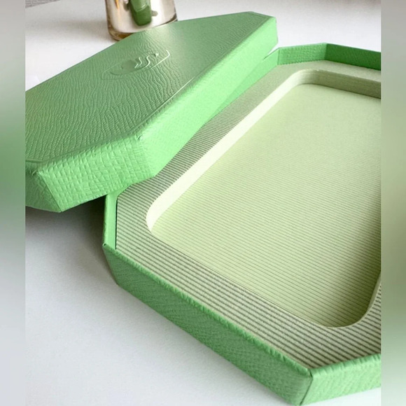 Swarovski Green Octagon Jewelry Display Storage Travel Gift Box Case EMPTY NEW ! - Picture 9 of 13